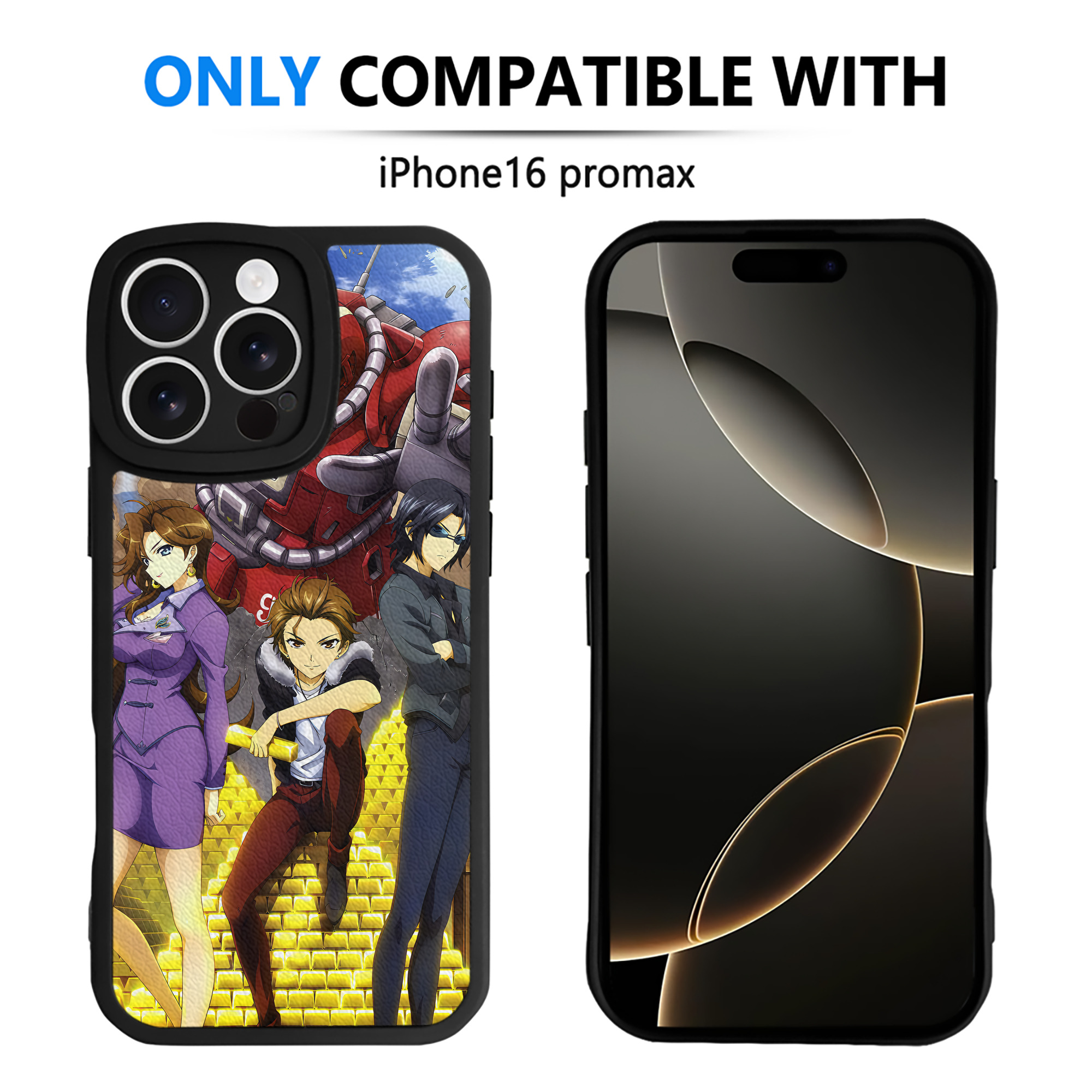 （画像用） 機動戦士ガンダム Mobile Suit Gundam 【iPhone 16シリーズ対応】シリコンスマホケース（レザー調） 材質：シリコン